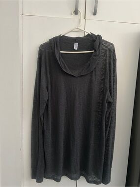 Women's Long-Sleeve Hooded Pullover Sweatshirt - Charcoal